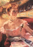 Mary Cassatt Lydia in a Loge Wearing a Pearl Necklace china oil painting reproduction